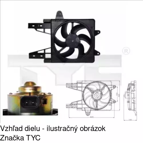 Ventilátory chladičov 301723W1 /POLCAR/