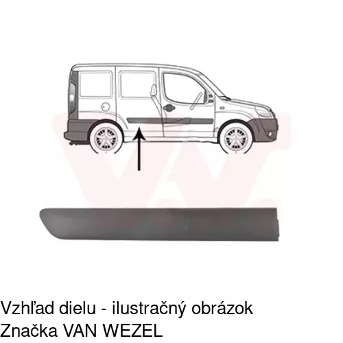 Lišta dverí 30410042 /POLCAR/