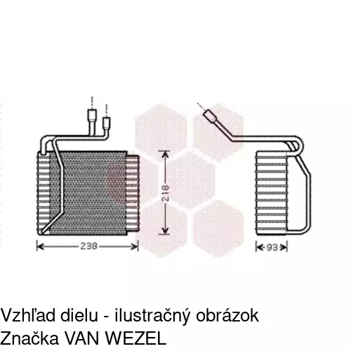 Výparník klimatizácie POLCAR 3246P8-1