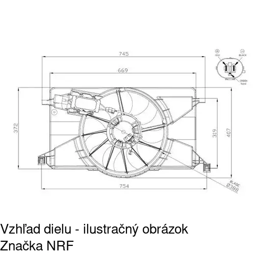 Ventilátory chladičov POLCAR 32C123W2-1 - obr. 2