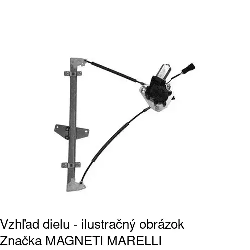 Mechanizmus sťahovania okna elektrický bez motora POLCAR 4003PSG2