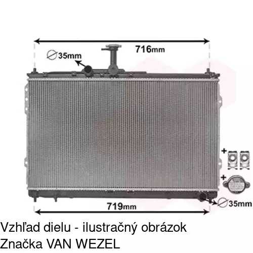 Chladiče vody POLCAR 406408-1 - obr. 1