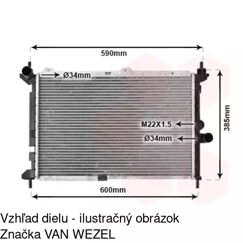 Chladiče vody POLCAR 550708-9 - obr. 2