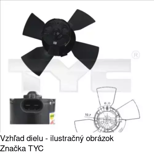 Ventilátor bez krytu / podpery POLCAR 550723U1 - obr. 4