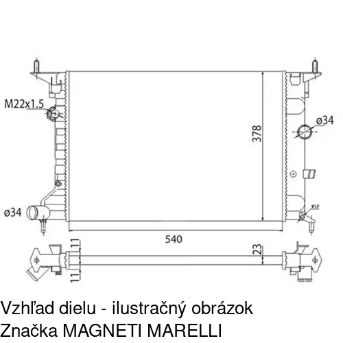 Chladiče vody POLCAR 551608B1 - obr. 1