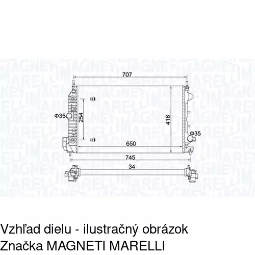 Chladiče vody 551808A6 /POLCAR/