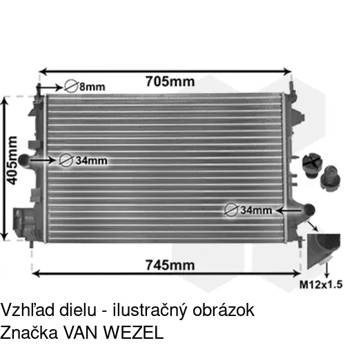 Chladiče vody POLCAR 551908-1 - obr. 2