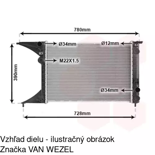 Chladiče vody POLCAR 552708A0 - obr. 2