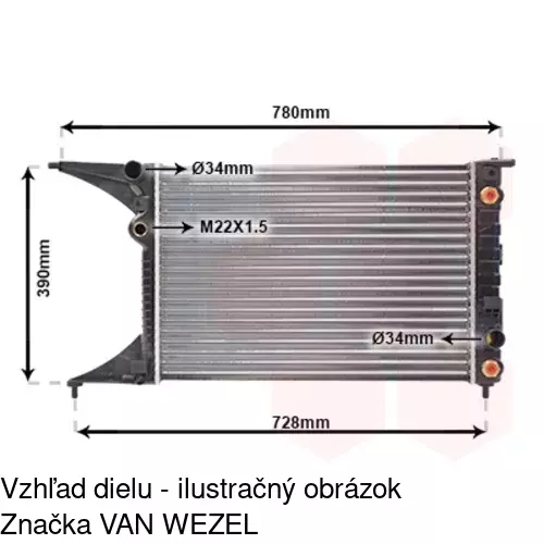 Chladiče vody POLCAR 552708A2 - obr. 2