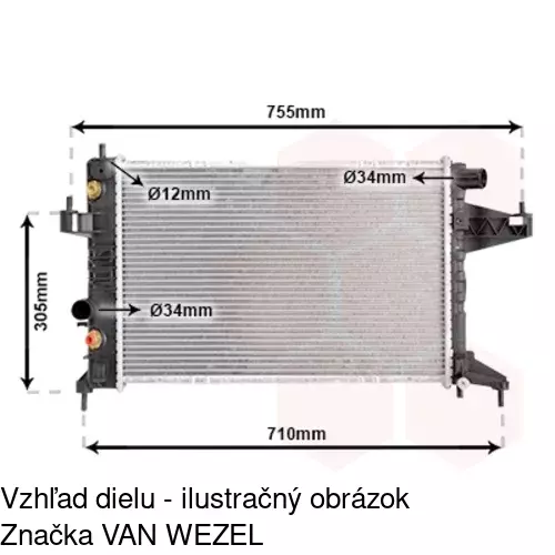 Chladiče vody POLCAR 555608-5 - obr. 2