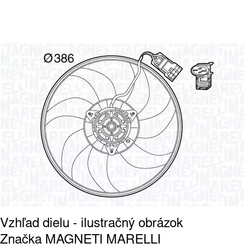 Ventilátor bez krytu / podpery POLCAR 555623U2 - obr. 1