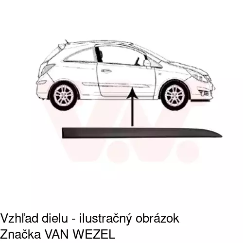 Lišta dverí 55580021 /POLCAR/