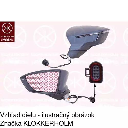 Rám vonkajšieho zrkadla POLCAR 6012552TM