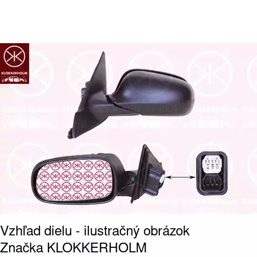 Rám vonkajšieho zrkadla POLCAR 652354PM - obr. 2