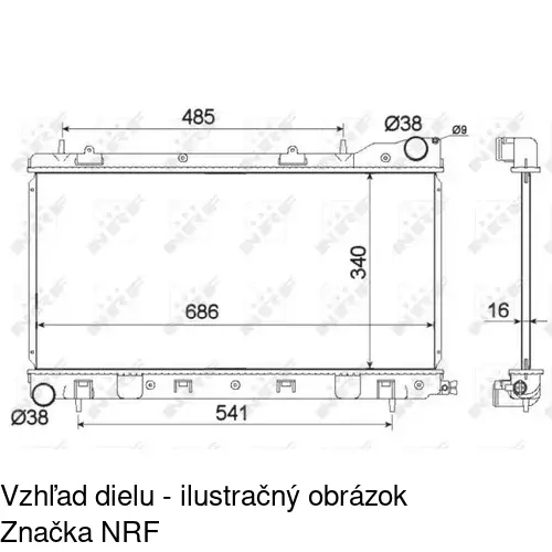 Chladiče vody POLCAR 723908-3 - obr. 1