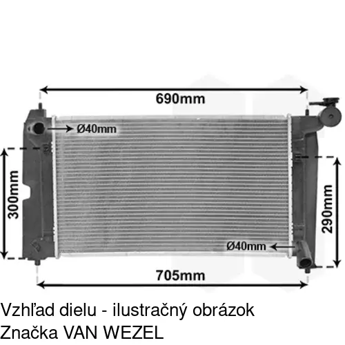 Chladiče vody POLCAR 811308-1 - obr. 2