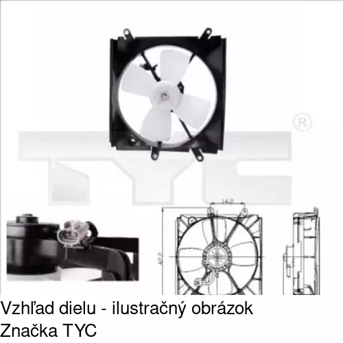 Ventilátory chladičov POLCAR 814423W1