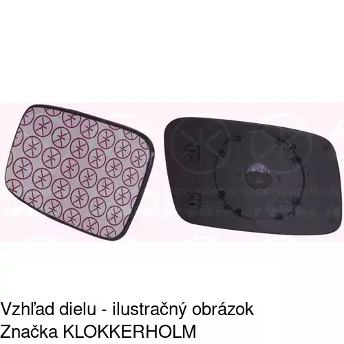 Sklo vonkajšieho zrkadla s držiakom 9085546E /POLCAR/