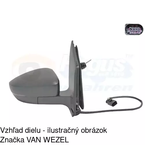 Rám vonkajšieho zrkadla 953355TE /POLCAR/ - obr. 5