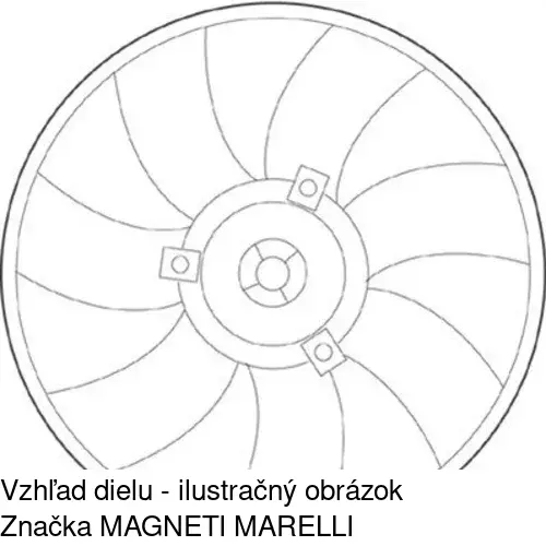 Ventilátor bez krytu / podpery 953823U4 /POLCAR/ - obr. 4