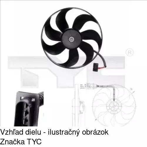 Ventilátor bez krytu / podpery POLCAR 954123U4 - obr. 1