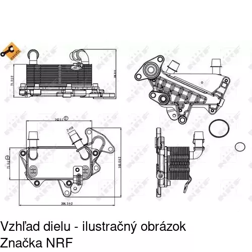 Chladiče oleja POLCAR 9555L8-4 - obr. 2