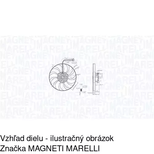 Ventilátor bez krytu / podpery POLCAR 956623U7 - obr. 1