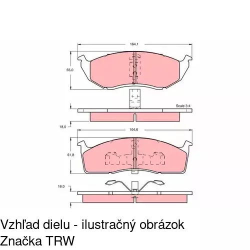 Brzdové dosky POLCAR S70-0062 - obr. 1