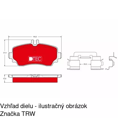 Brzdové dosky POLCAR S70-0080 - obr. 5