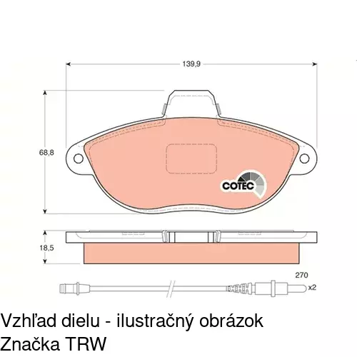 Brzdové dosky POLCAR S70-0127 - obr. 4