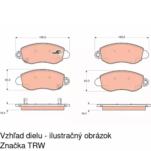 Brzdové dosky POLCAR S70-0139 - obr. 1