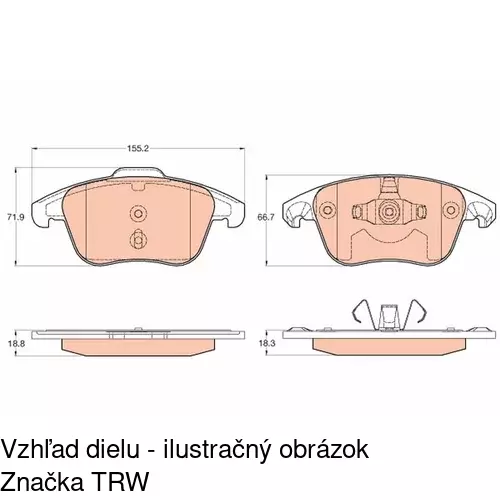 Brzdové dosky POLCAR S70-0213 - obr. 5