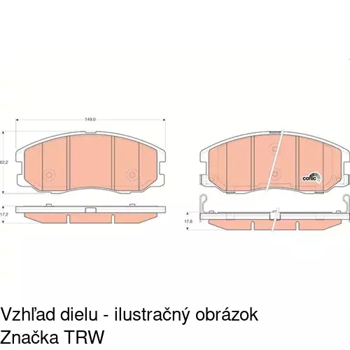 Brzdové dosky POLCAR S70-0240 - obr. 2