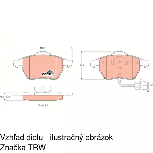 Brzdové dosky POLCAR S70-0247 - obr. 5