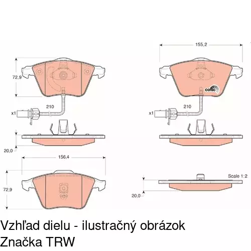 Brzdové dosky POLCAR S70-0260 - obr. 4