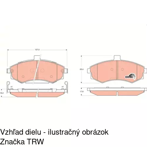 Brzdové dosky POLCAR S70-0264 - obr. 2