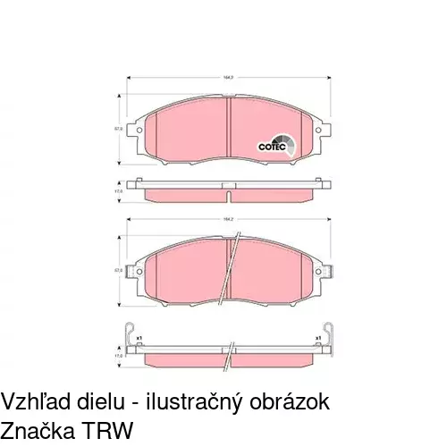 Brzdové dosky POLCAR S70-0279 - obr. 2