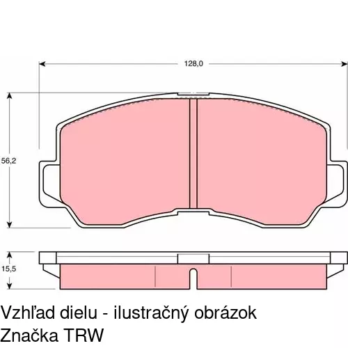 Brzdové dosky POLCAR S70-0324 - obr. 1