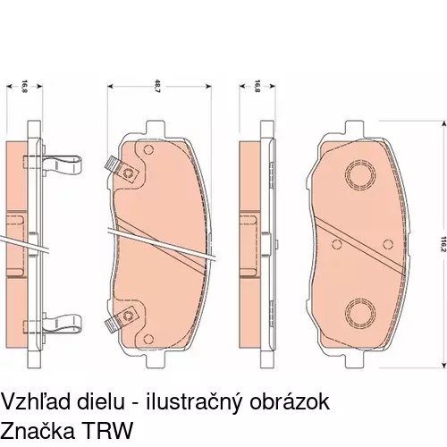 Brzdové dosky POLCAR S70-0332 - obr. 5