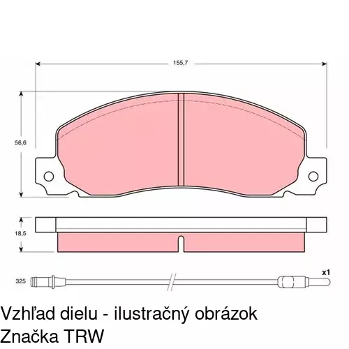 Brzdové dosky S70-0389 /POLCAR/ - obr. 2