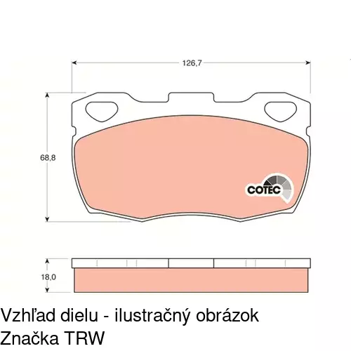 Brzdové dosky POLCAR S70-0405 - obr. 3