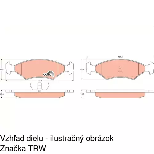 Brzdové dosky POLCAR S70-0428 - obr. 5