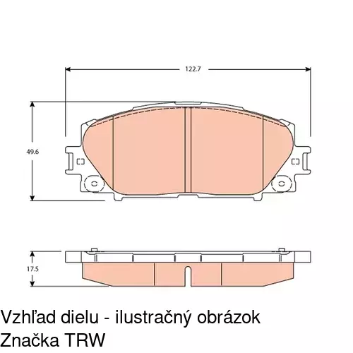 Brzdové dosky POLCAR S70-0438 - obr. 2