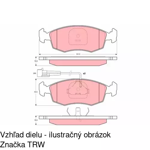 Brzdové dosky POLCAR S70-0449 - obr. 2