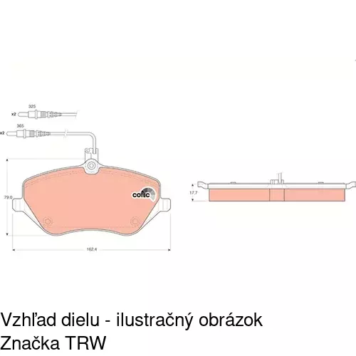 Brzdové dosky POLCAR S70-0461 - obr. 3