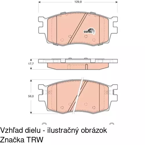 Brzdové dosky POLCAR S70-0465 - obr. 1