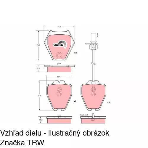 Brzdové dosky POLCAR S70-0482 - obr. 3