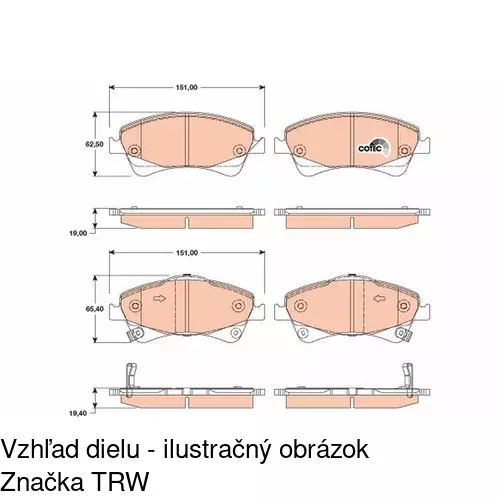 Brzdové dosky POLCAR S70-0484 - obr. 4