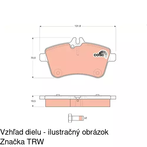 Brzdové dosky POLCAR S70-0496 - obr. 3