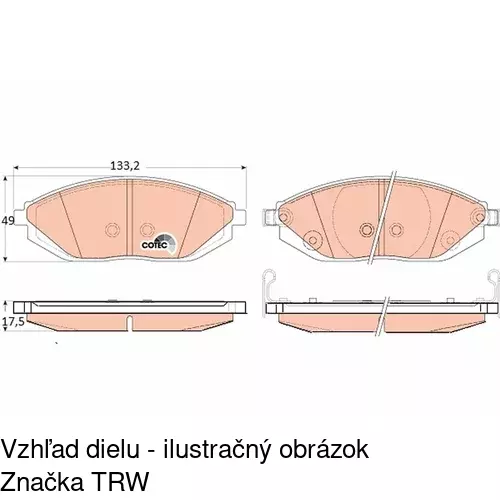 Brzdové dosky POLCAR S70-0563 - obr. 3